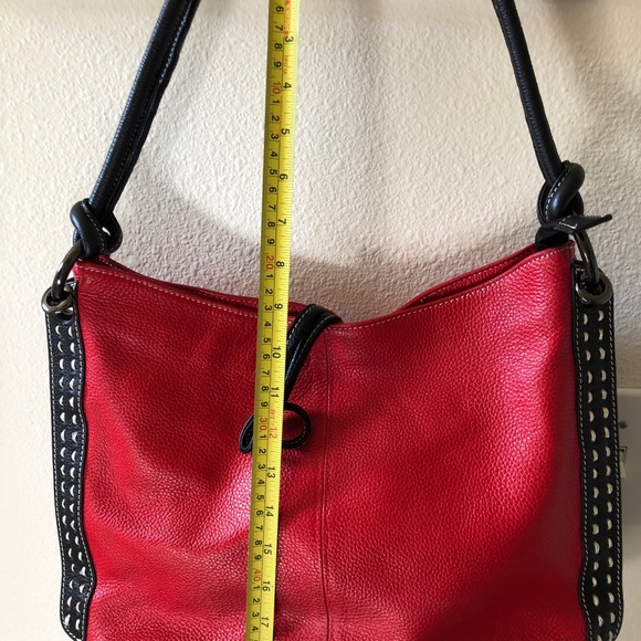 Daniela Moda medium red and black Pelle shoulder bag - Picture 2 of 4